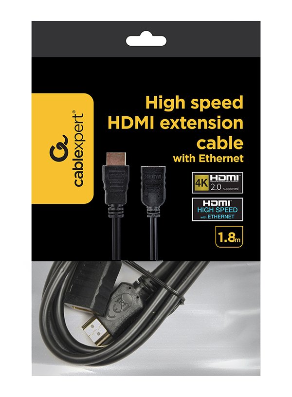 Gembird Cable Hdmi V2.0 (Alargo) 1.80m M/H Ethernet Ccs Negro (60)