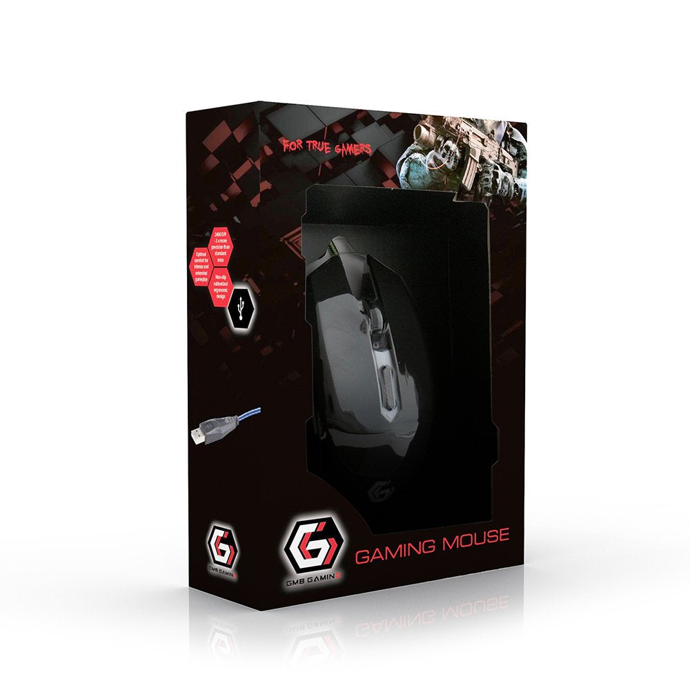 EAN 8716309081849 - Gembird MUSG-001-G ratón Juego Ambidextro USB tipo A 2400 DPI imagen 3