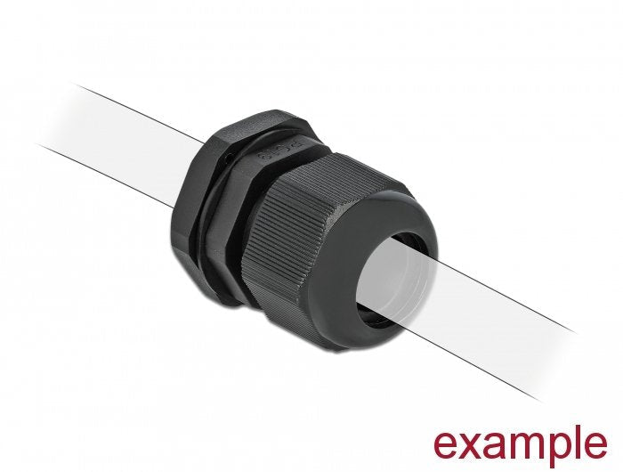 Delock Cableverschraubung Pg9 10 Stück Schwarz