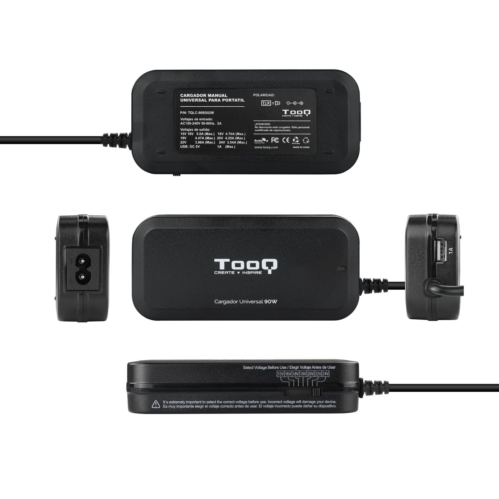 EAN 8433281007239 - TooQ TQLC-90BS02M cargador de dispositivo móvil Videocámara digital, Cámara digital, MP3, Teléfono móvil imagen 4