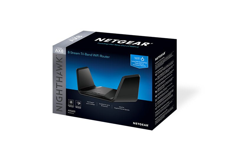EAN 0606449151992 - NETGEAR Nighthawk Tri-Band AX8 8-Stream AX6600 WiFi 6 Router (RAX70) router inalámbrico Gigabit Ethernet imagen 5