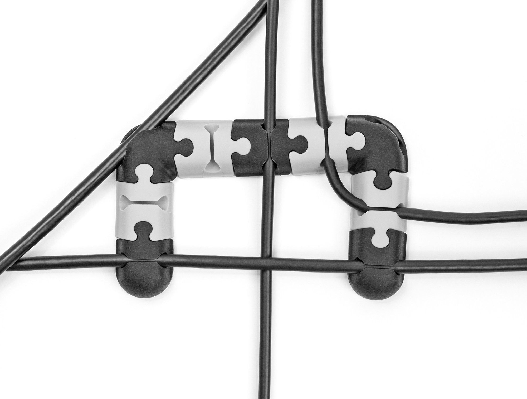 Delock 18448 Juego Modular Autoadhesivo Portacables 9 Piezas Negro / Gris
