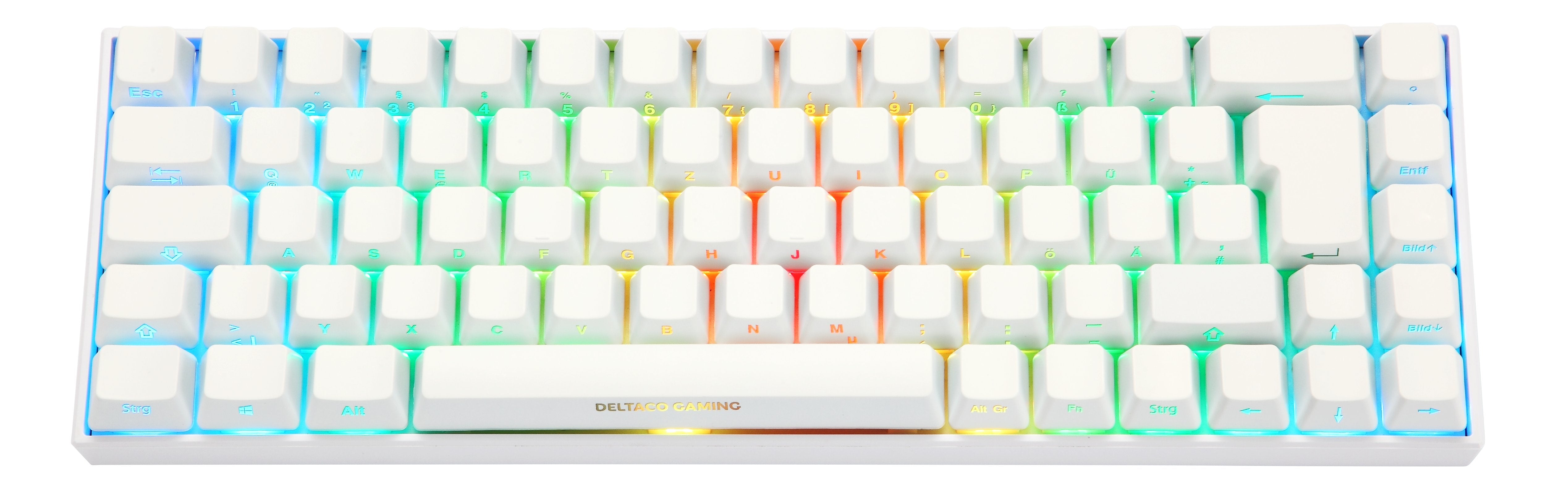 EAN 7333048053671 - Deltaco Gaming GAM-100-W-DE teclado Juego USB + RF Wireless + Bluetooth QWERTZ Alemán Blanco imagen 5