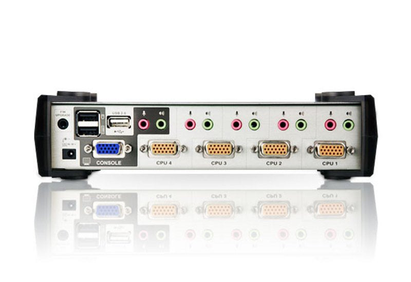 Switch Kvm, 4 Canales, Aten Cs1734b, Usb, Ps/2, Audio, Osd