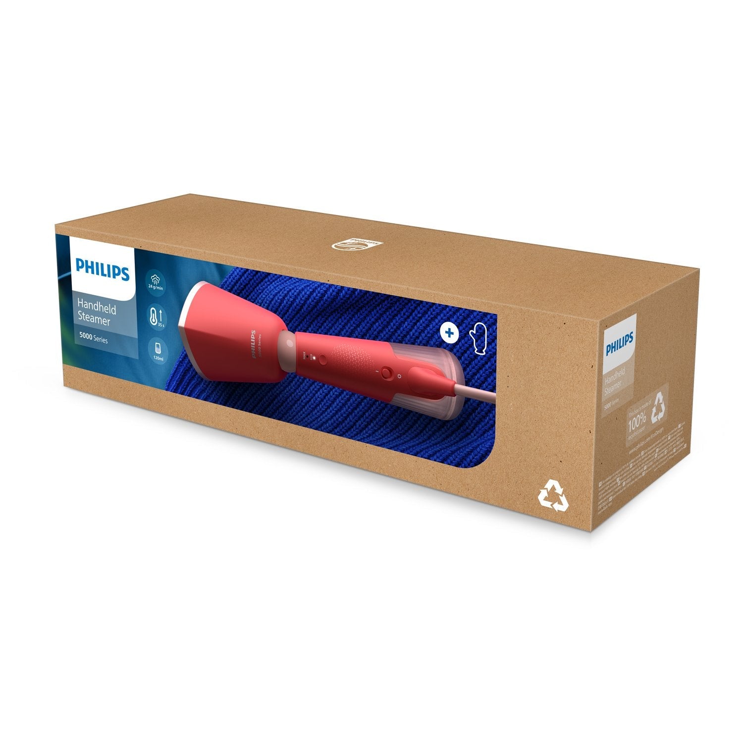 Vaporizador De Prendas Portátil Philips Sth5020 40 5000 Series, Rojo