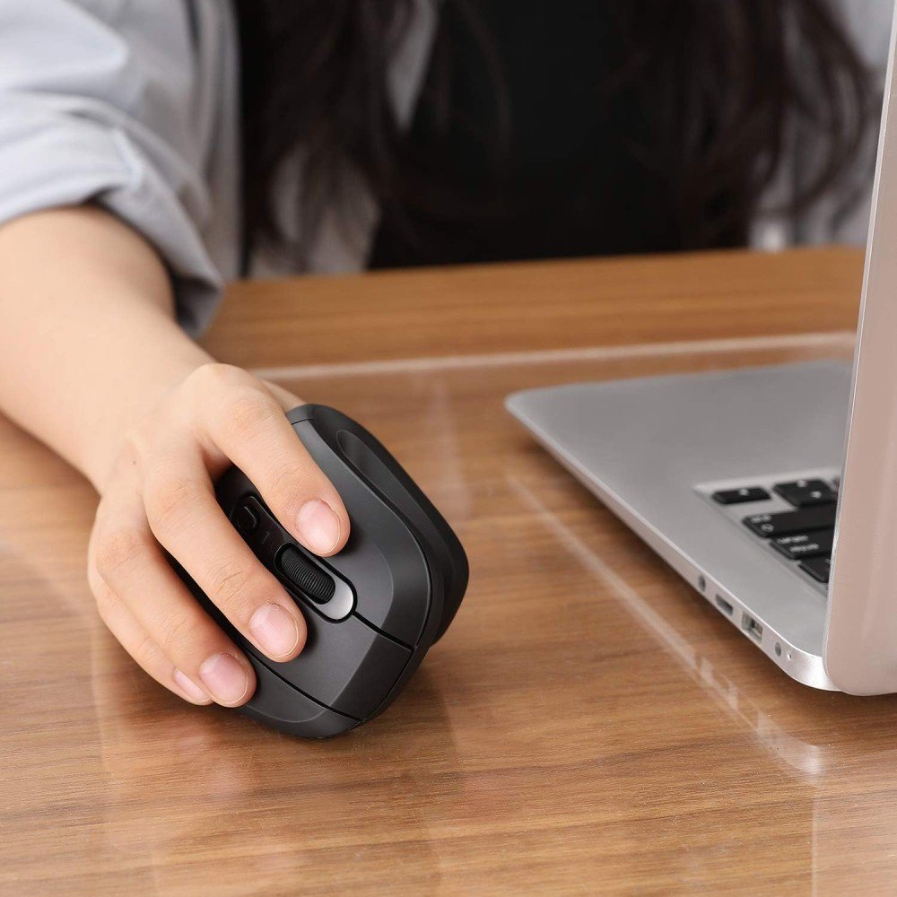 Ratón Óptico Vertical Ergonómico Inalámbrico Techly De 3200 Dpi