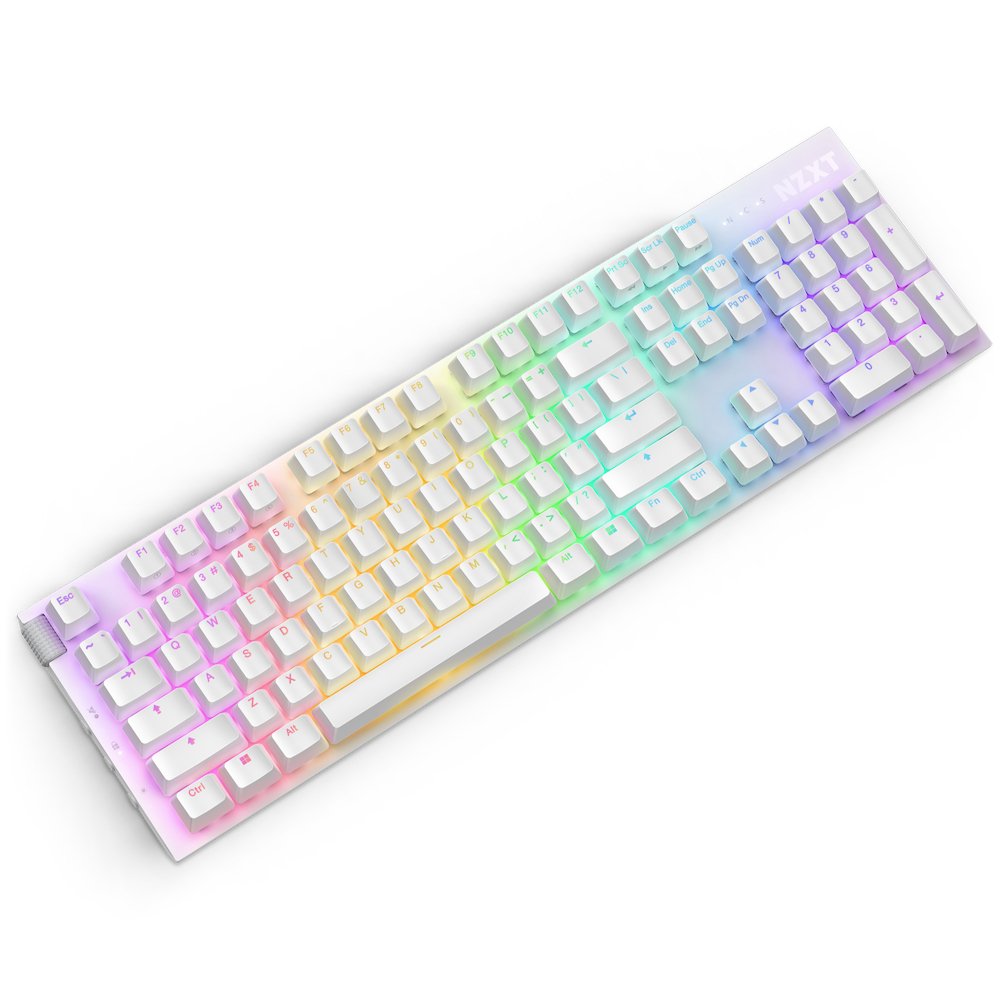 Nzxt Función 2, Teclado De Juegos White, De-Layout, Nzxt Optical Kb-001nw-De