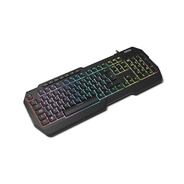 Krom Kenta Pc Combo Gaming 4 En 1 Rgb Negro