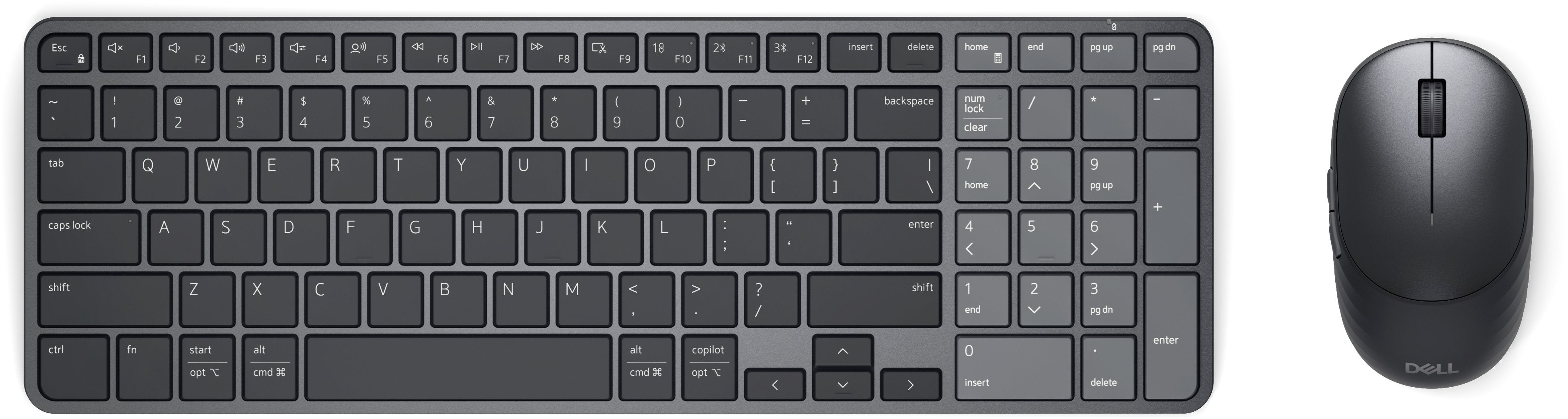 Dell Pro 7 Rechargeable Compact Keyboard And Mouse - Km746 - Spanish (Qwerty)