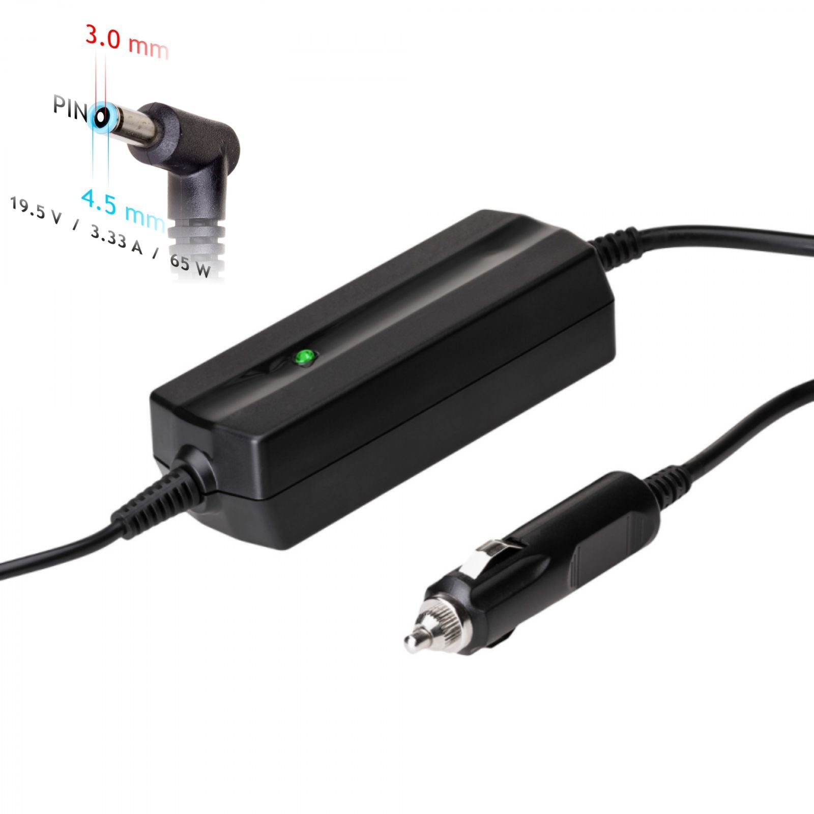 EAN 5901720133649 - Akyga AK-ND-40 adaptador e inversor de corriente Auto 65 W Negro imagen 2