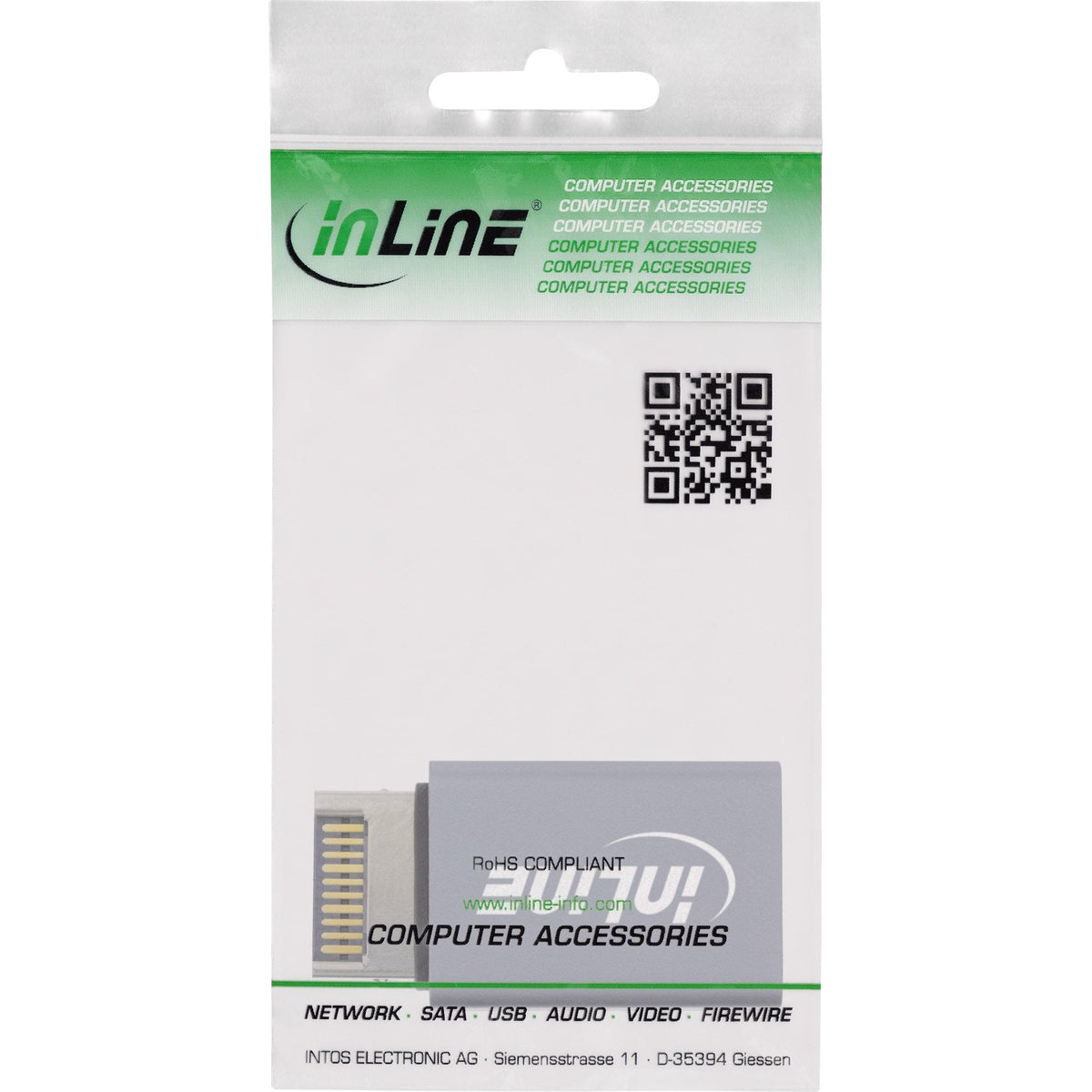 Inline® Usb 3.2 Adapter, Internal Usb-E Front Panel Macho A Usb-A Female