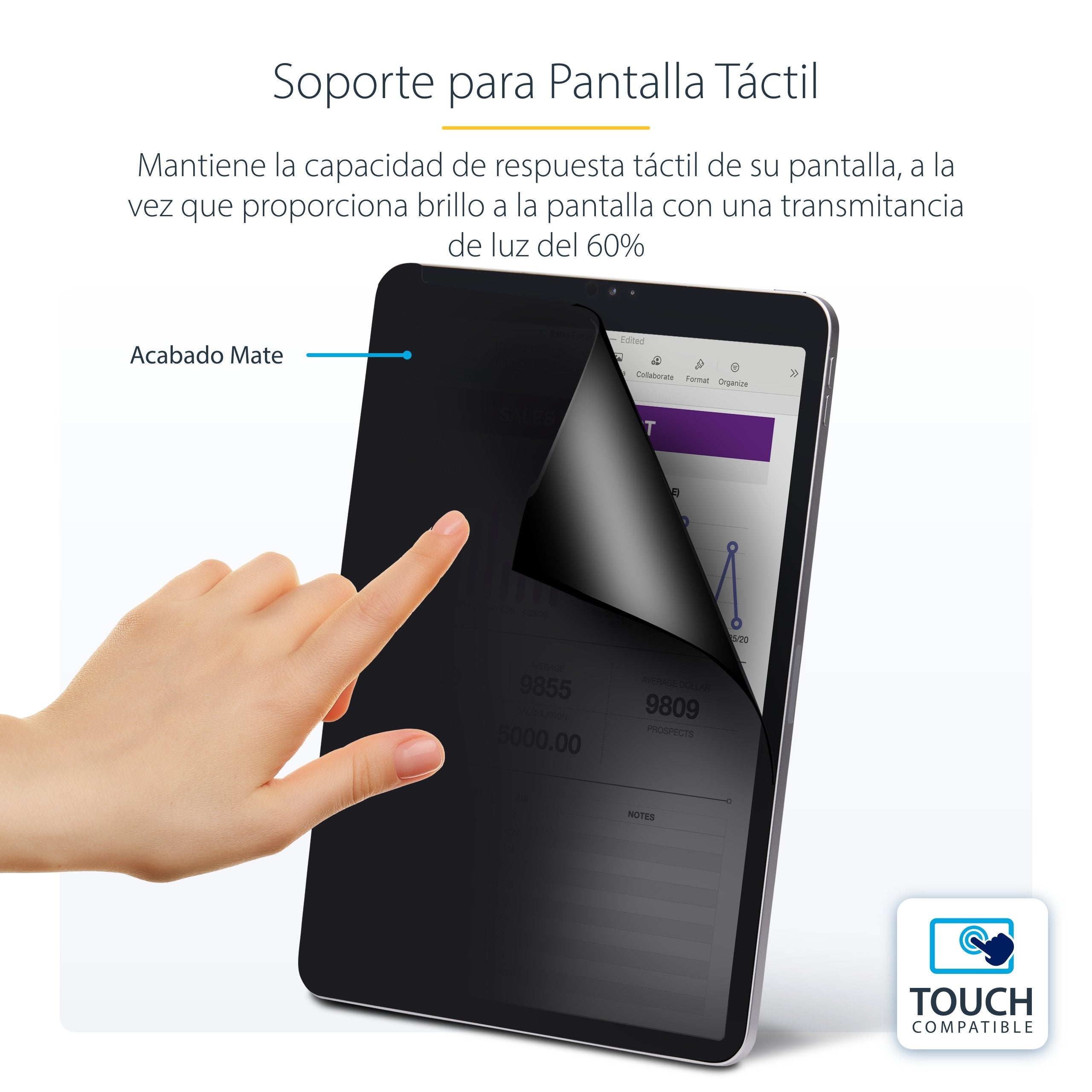 Startech Filtro De Privacidad Táctil Antirreflejo Para Ipad Pro De 11 Pulgadas