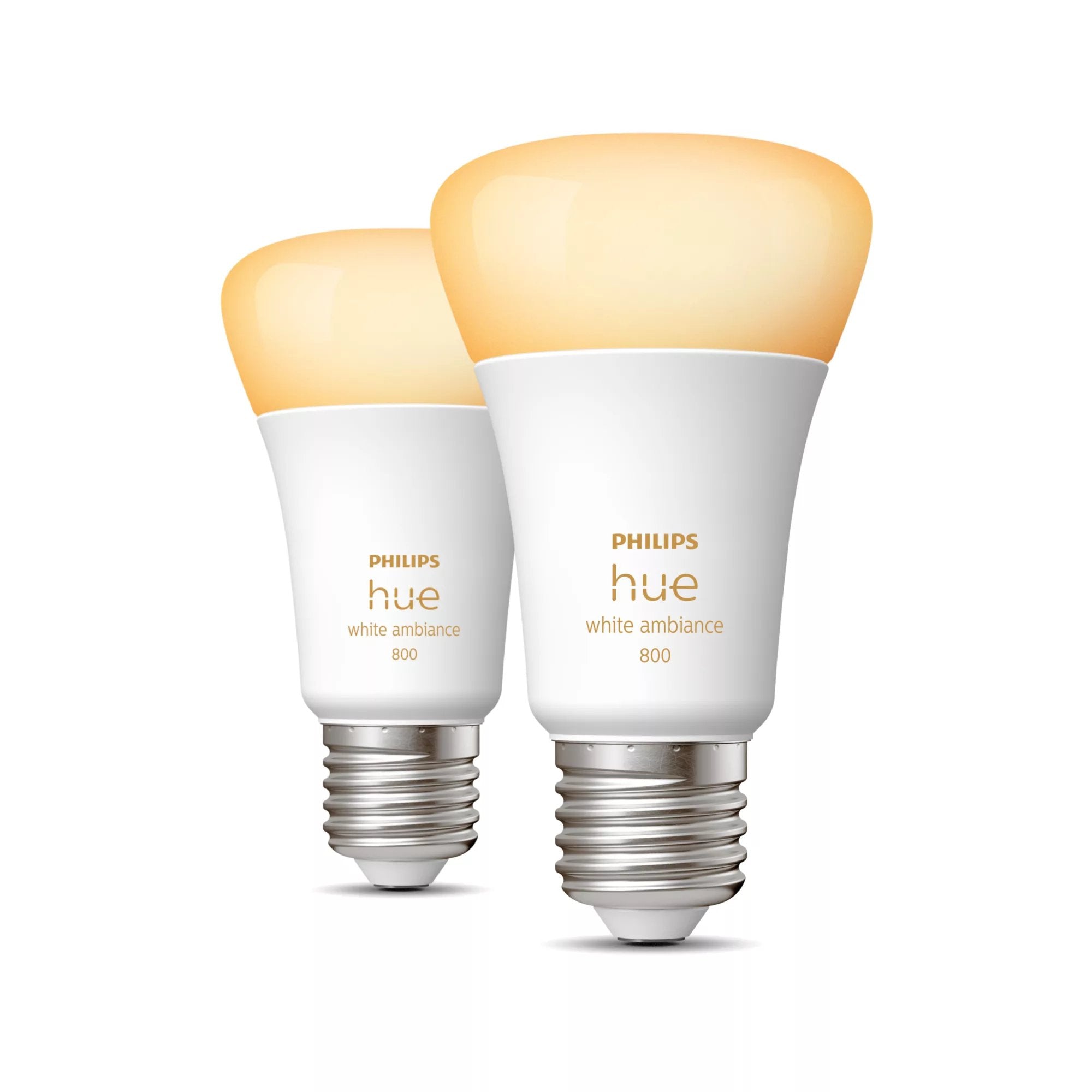 Philips Hue White Ambiance Bombilla Inteligente A60 - E27 - 800 (Paquete De 2)