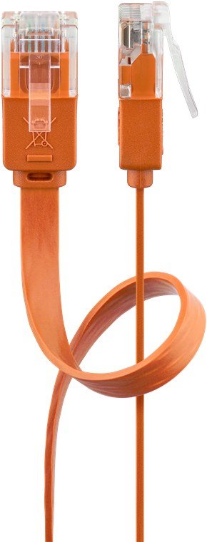 Latiguillo Cat 6, U-Utp, 1.50 M, Naranja, Plano Cu-Pvc