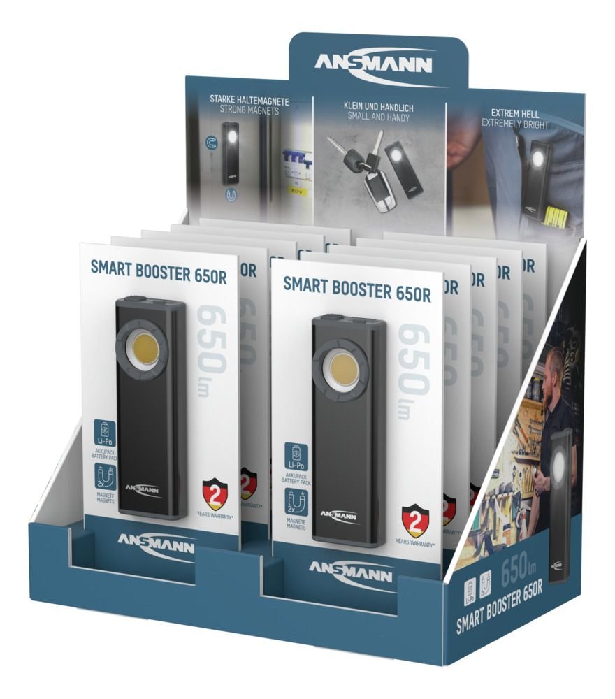 Ansmann Arbeitsleuchte Smartboo.650r 650lm Max.4 5h Cob-Led Magnet