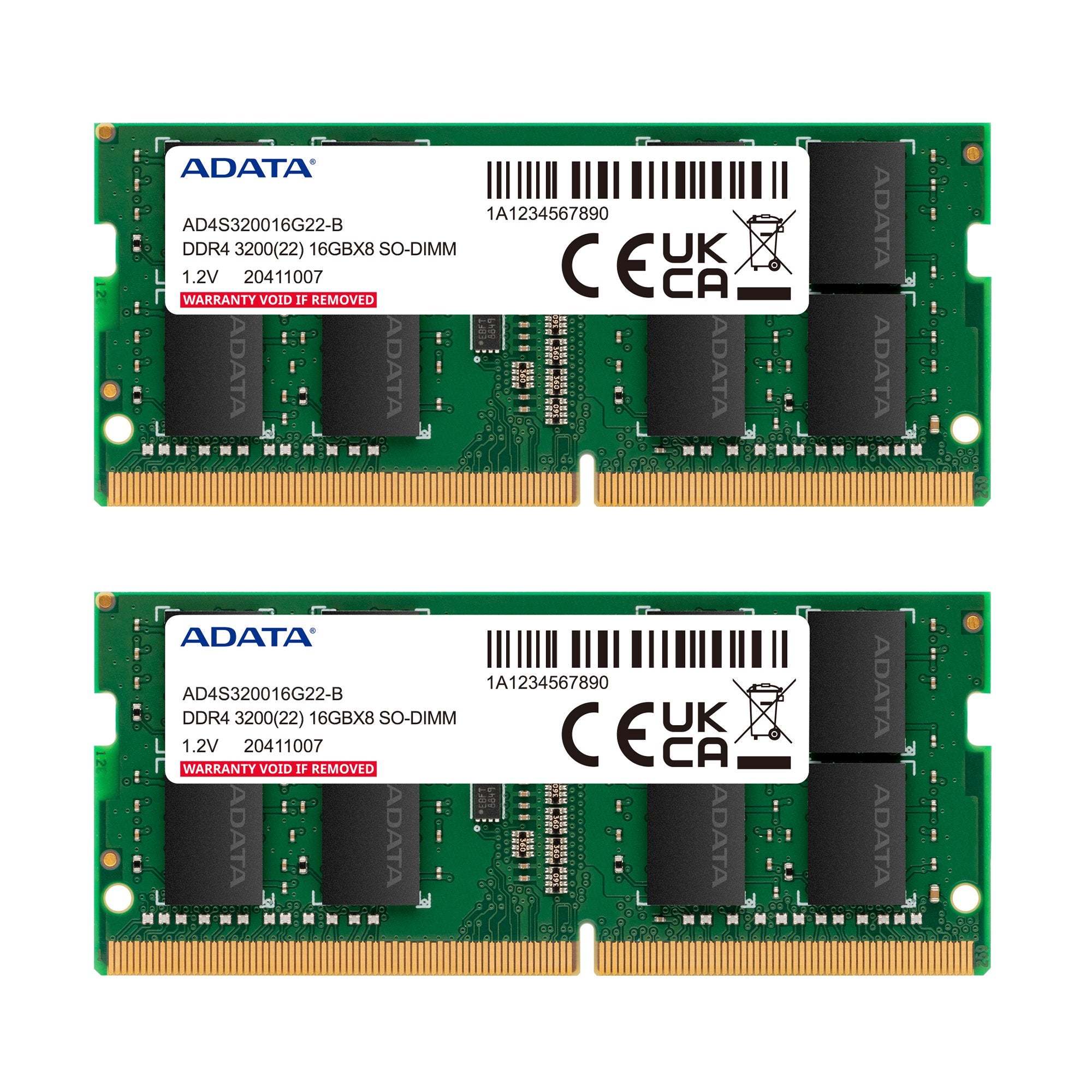 EAN 4711085932655 - ADATA AD4S32008G22-DTGN módulo de memoria 16 GB 2 x 8 GB DDR4 260-pin SO-DIMM imagen 2
