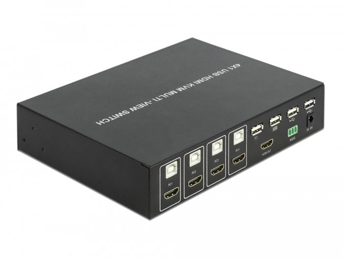 Delock Kvm 4in1 Multiview Switch 4x Hdmi Usb 2.0, Interruptor Kvm 11488