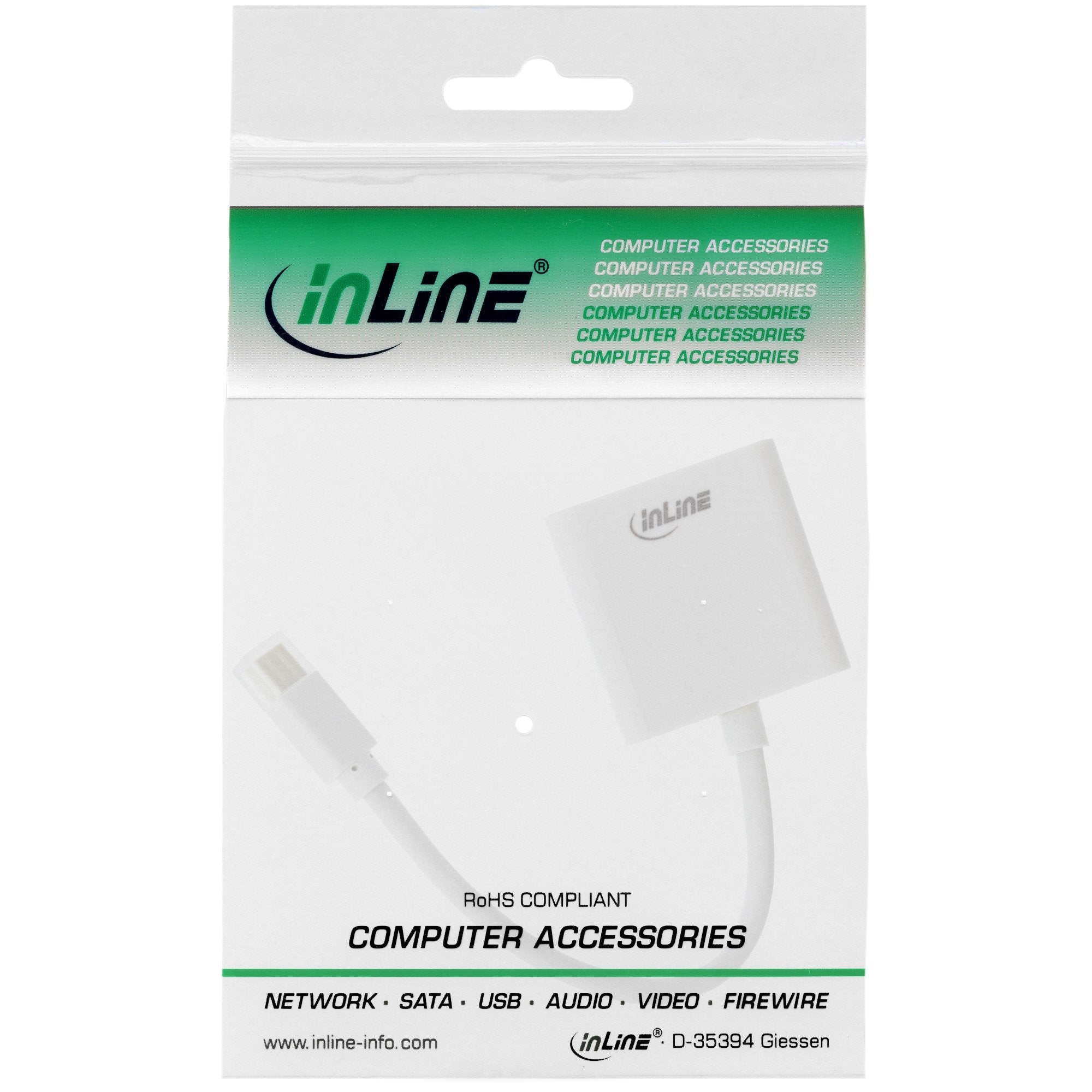 Adaptador Inline Mini Displayport Macho A Dvi-D 24+1 Hembra Blanco