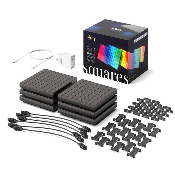 Twinkly Squares Panel Inteligente Negro Wi-Fi/Bluetooth