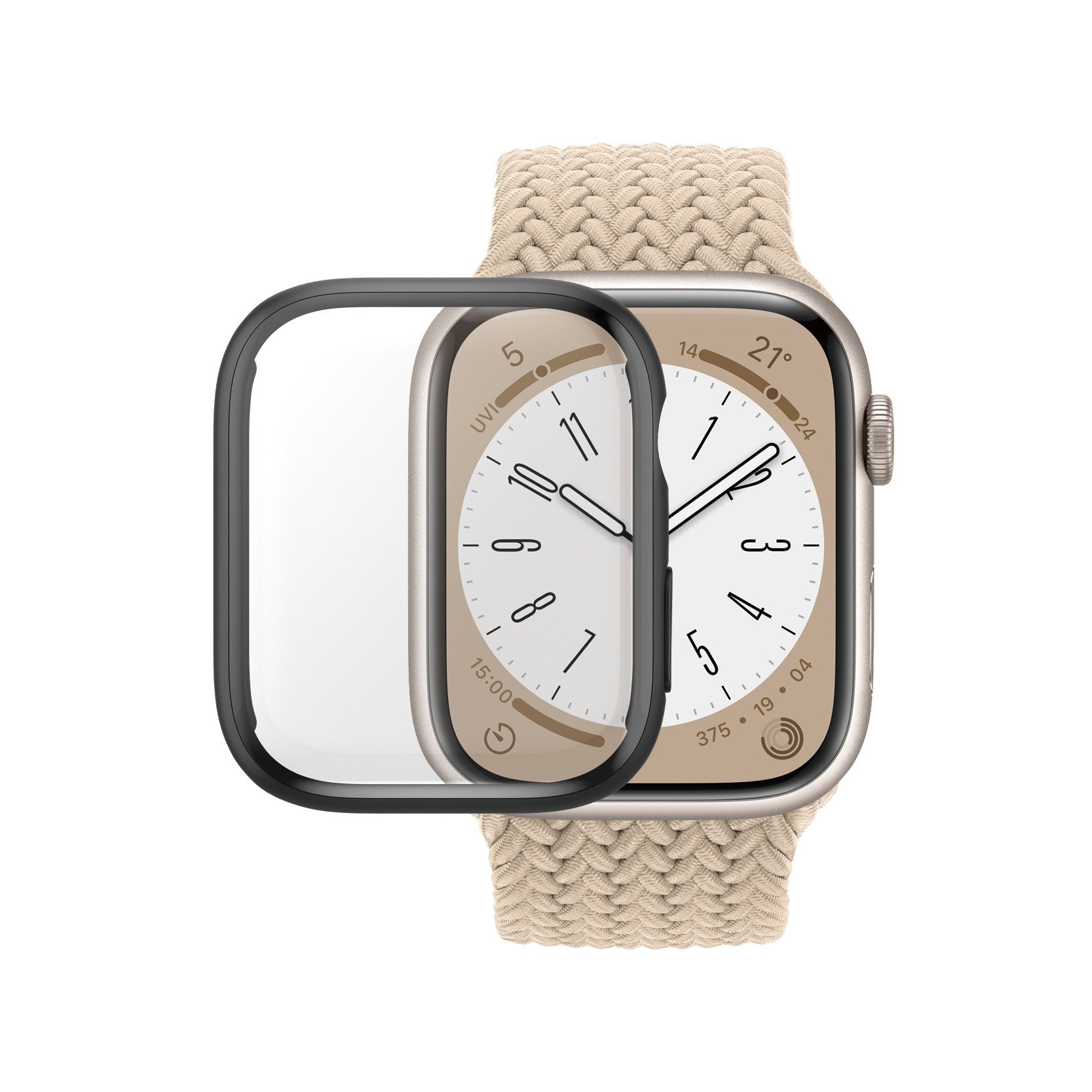 Panzerglass 3664 Protector De Pantalla Negro Vidrio Templado,Apple - Watch Series 7 45mm