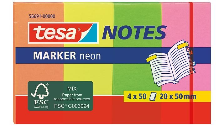 EAN 4042448026897 - TESA 56691 nota autoadhesiva Rectángulo Multicolor 50 hojas Autoadhesivo imagen 1