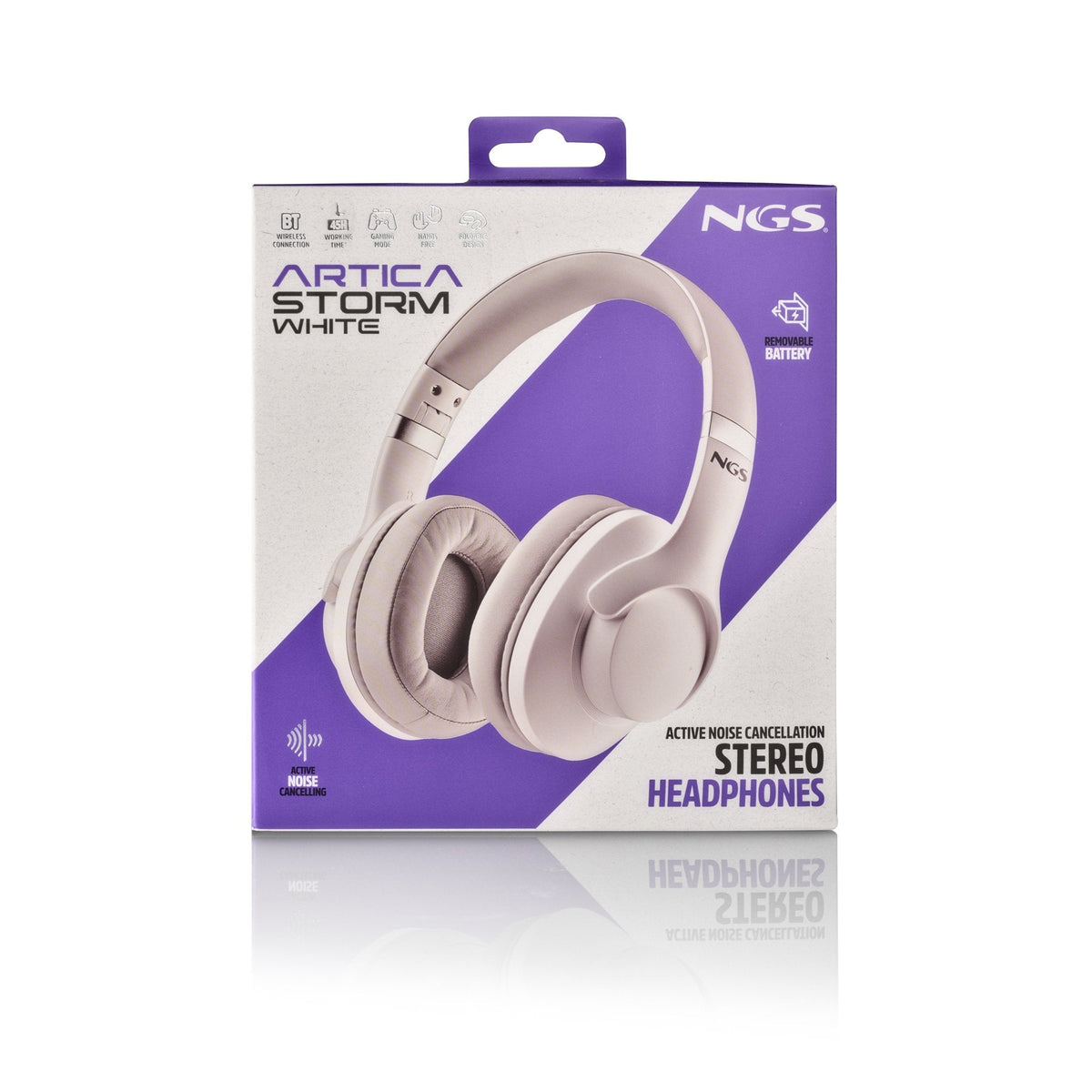 Auriculares Inalámbricos Ngs Artica Storm Con Micrófono Bluetooth Blancos
