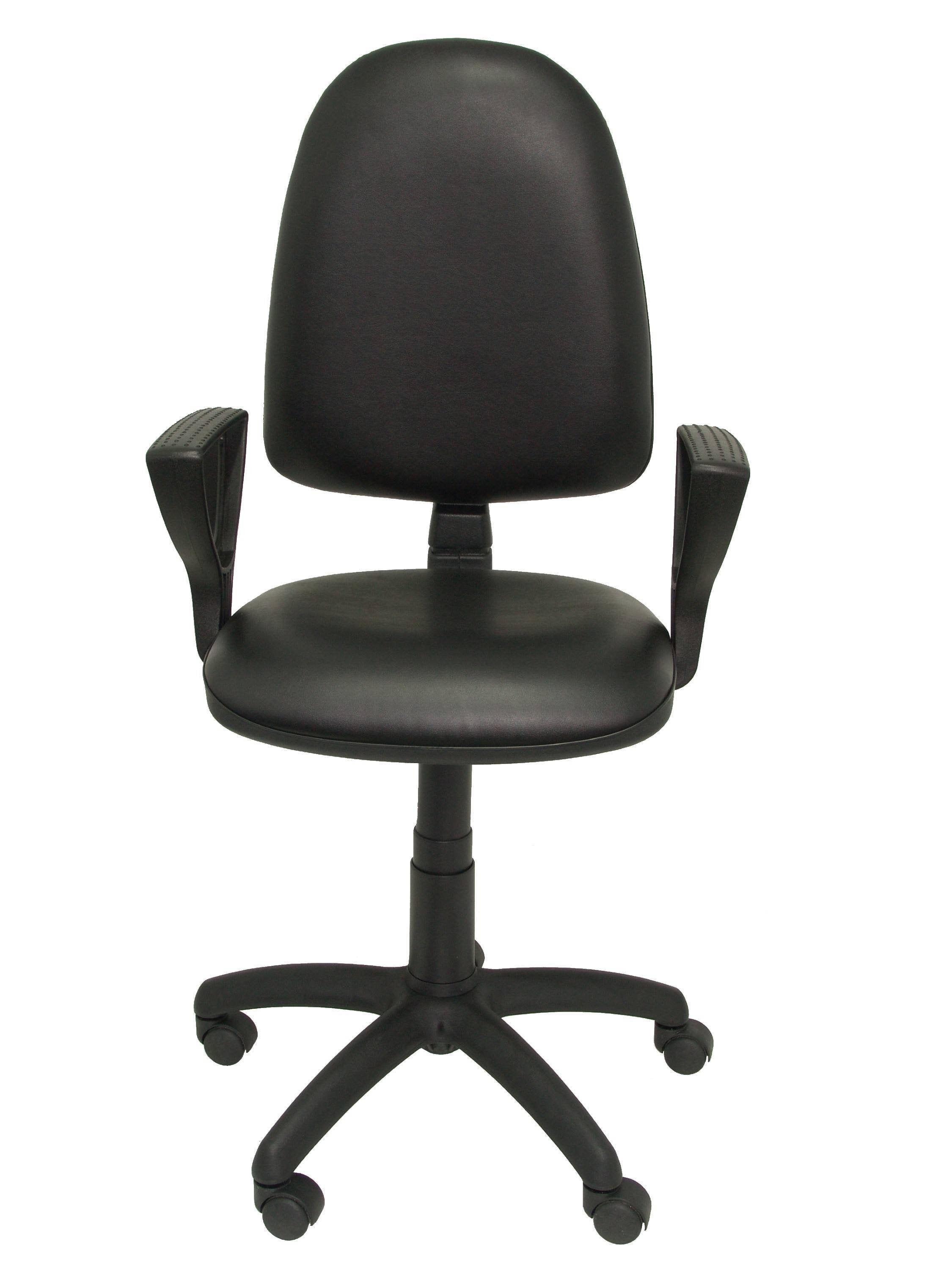 Silla Ayna Similpiel Negro Con Brazos