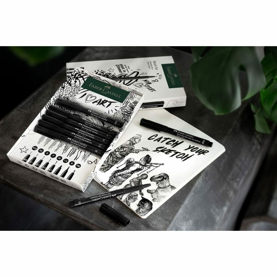 EAN 4005402671021 - Faber-Castell 267102 rotulador de punta fina Multi Negro 8 pieza(s) imagen 5