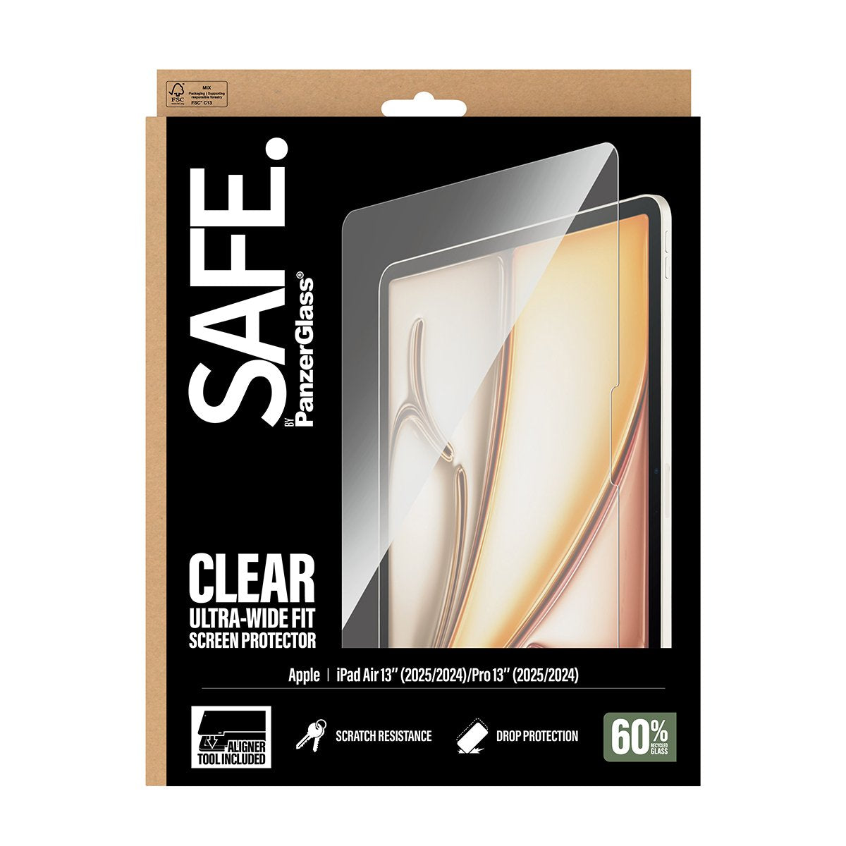 Panzerglass Safe. Screen Protector Ipad Air 13" (2024-2025)/ Pro 13" (2024-2025)