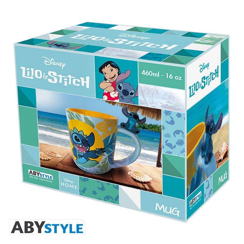 Taza 3d Abystyle Disney Stitch Hawaiano