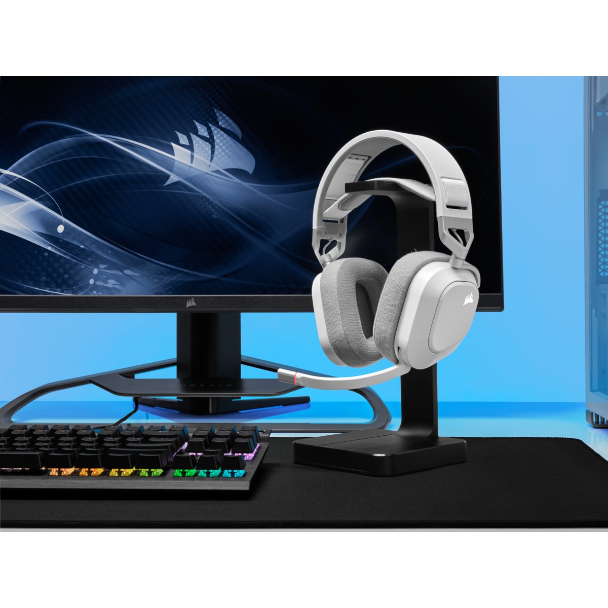 Auriculares Corsair Hs80 Rgb Wireless Blanco Ca-9011236-Eu