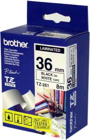 EAN 5711045105449 - Brother TZ-261 cinta para impresora de etiquetas Negro sobre blanco imagen 1