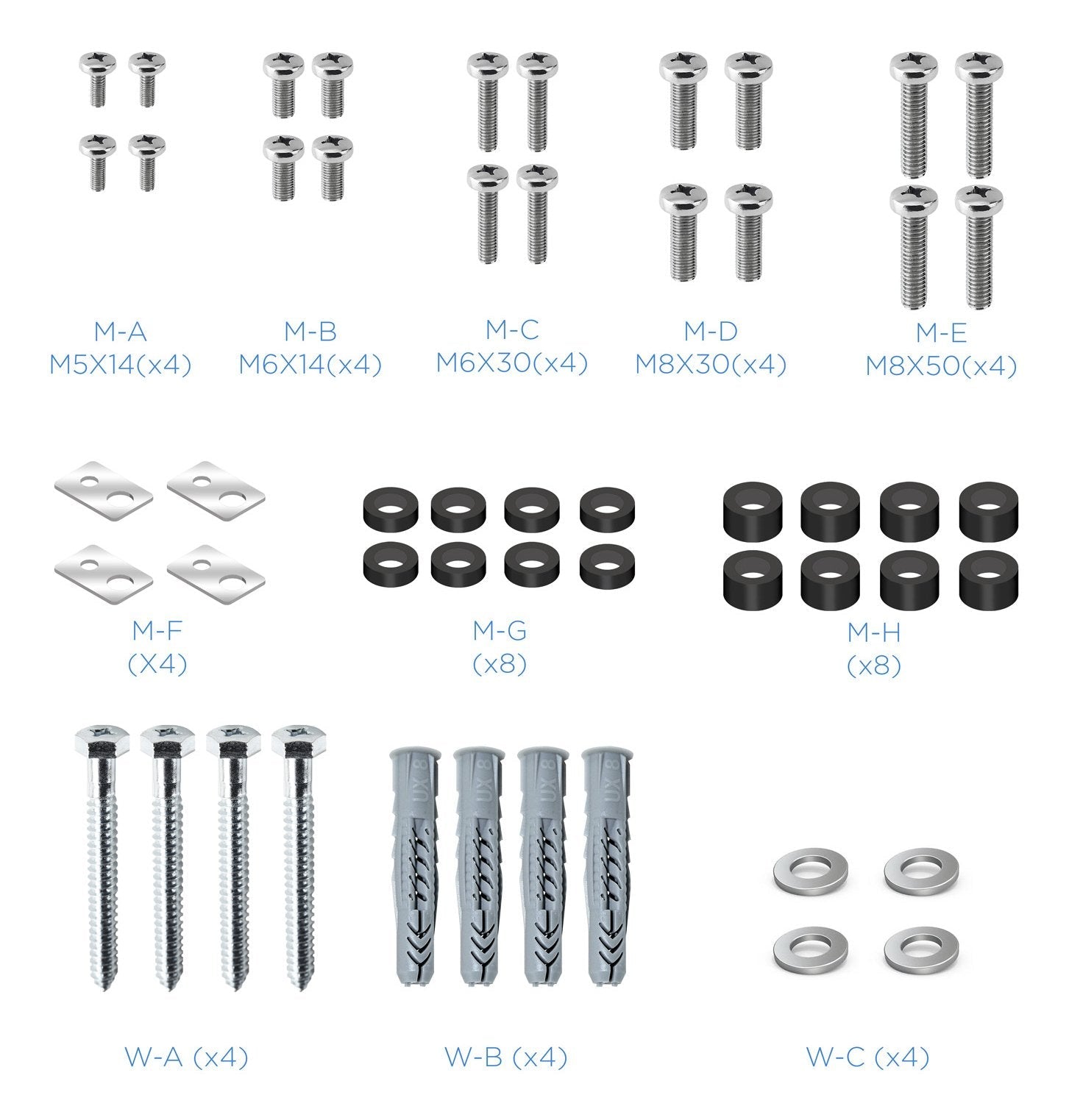 Soporte Suelo/Pared Fijo Regulable "Lottus" 55-100