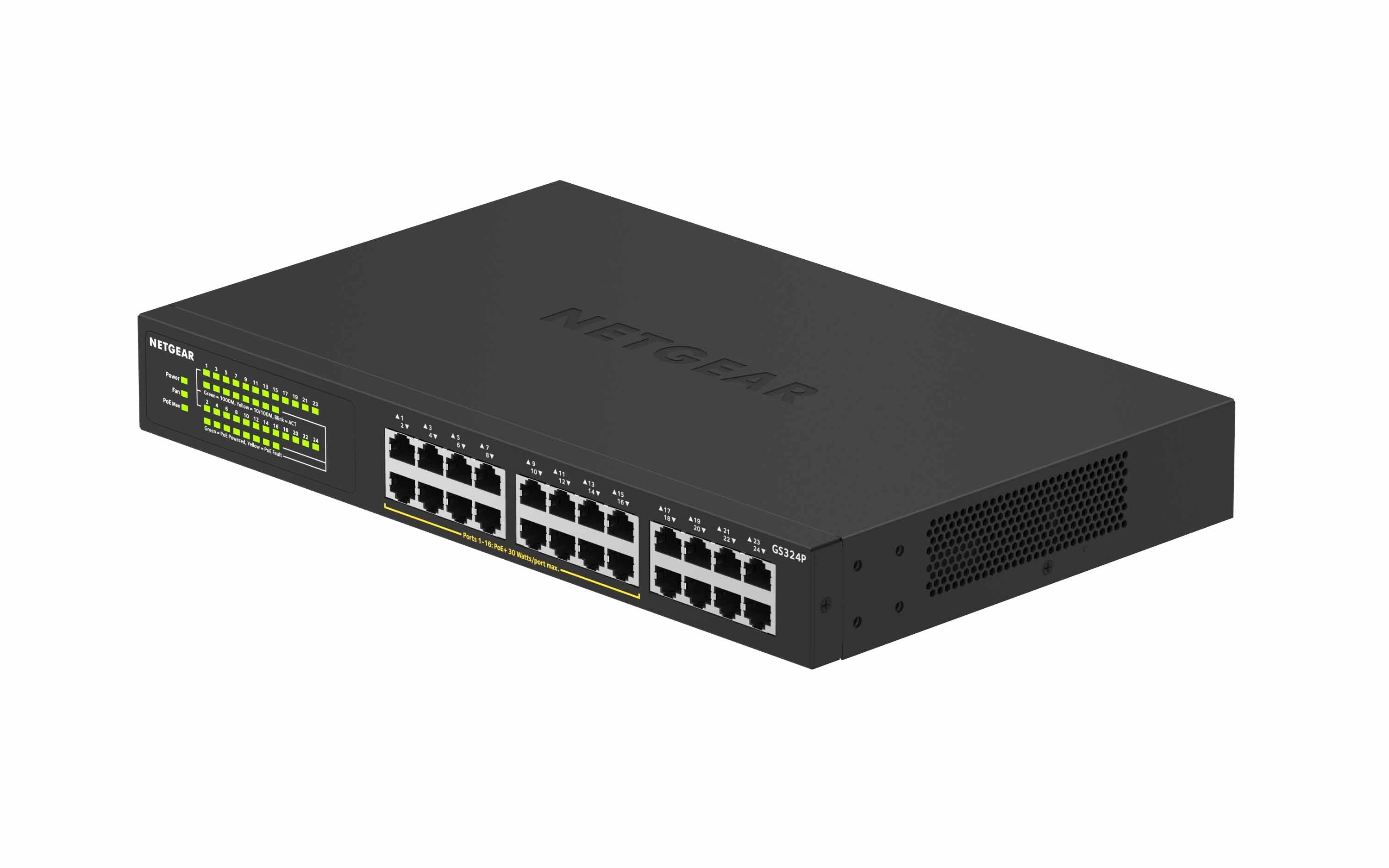 EAN 0606449144802 - NETGEAR GS324P No administrado Gigabit Ethernet (10/100/1000) Energía sobre Ethernet (PoE) 1U Negro imagen 6