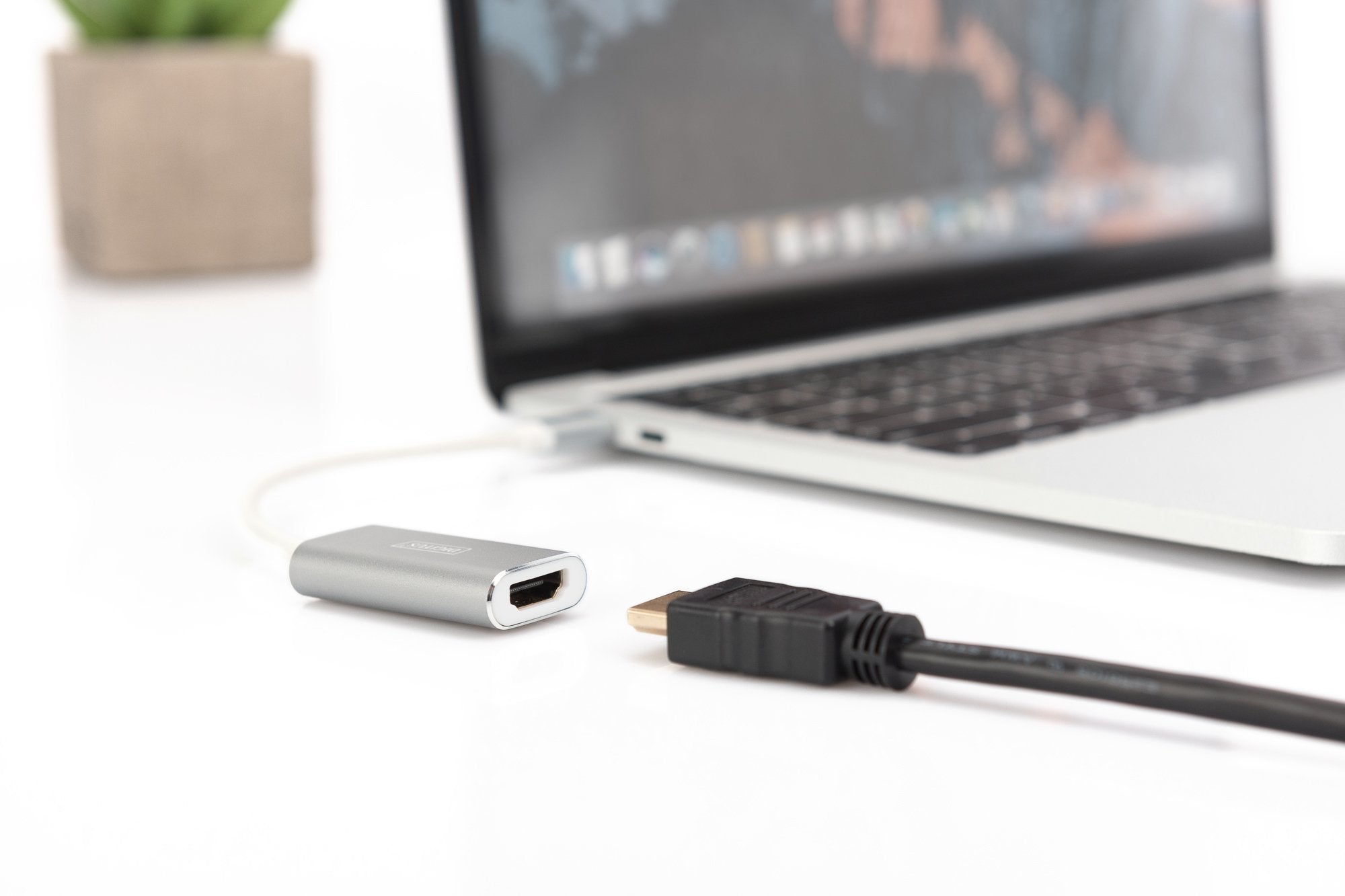 EAN 4016032385950 - Digitus DA-70836 adaptador de cable de vídeo 0,2 m USB Tipo C Plata imagen 2