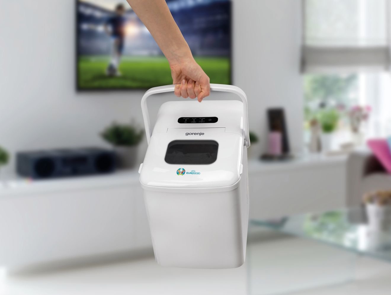 EAN 3838782497315 - Gorenje IMD1200W máquina de cubo de hielo Máquina para hacer cubitos de hielo portátil 12 kg/24h 120 W Bl imagen 3