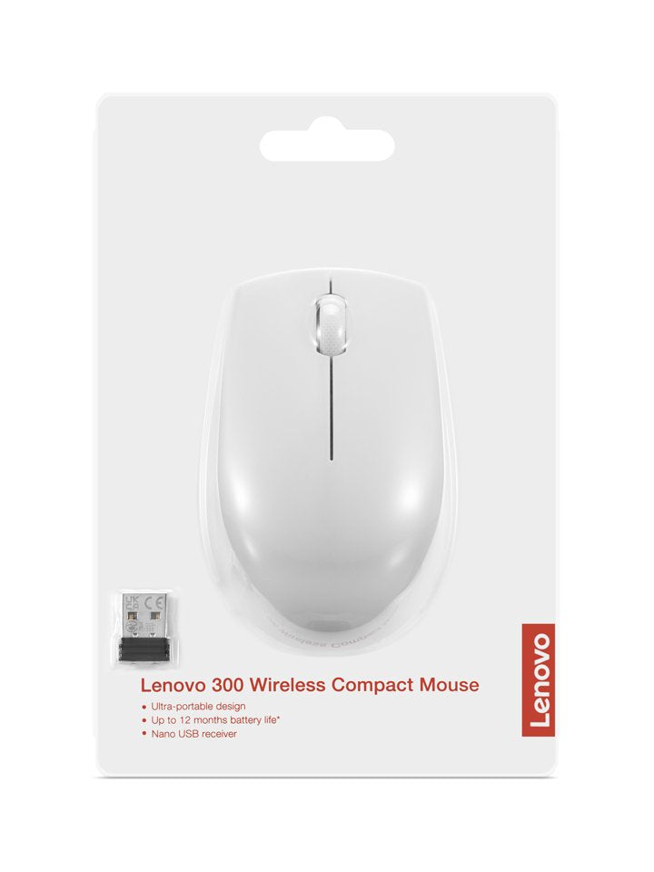 Ratón Lenovo 300 Wireless Mouse?Grey Ambidextro Rf Inalámbrico Óptico 1000 Dpi