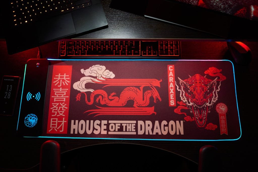 Numskull Ratonpad House Of Dragons + Wireless Charge 30x80cm