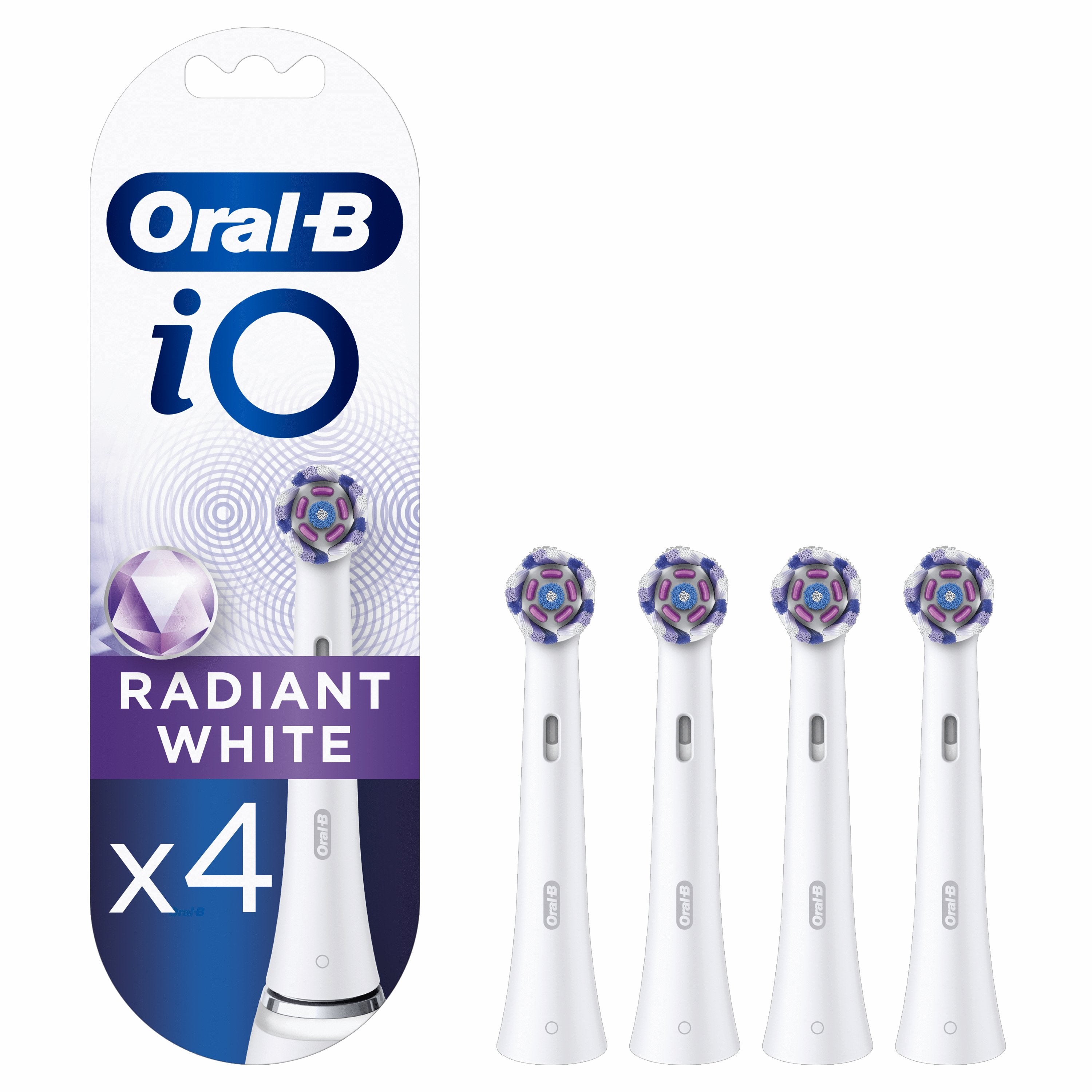 Braun Oral-B Io Rb Ww-4 Radiant Blanco 4er Aufsteckbürsten