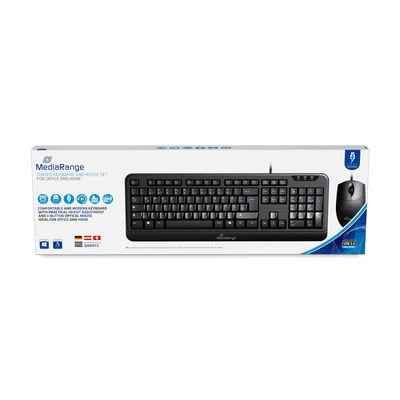 EAN 4260664870043 - MediaRange MROS108 teclado Ratón incluido Hogar USB QWERTZ Negro imagen 1