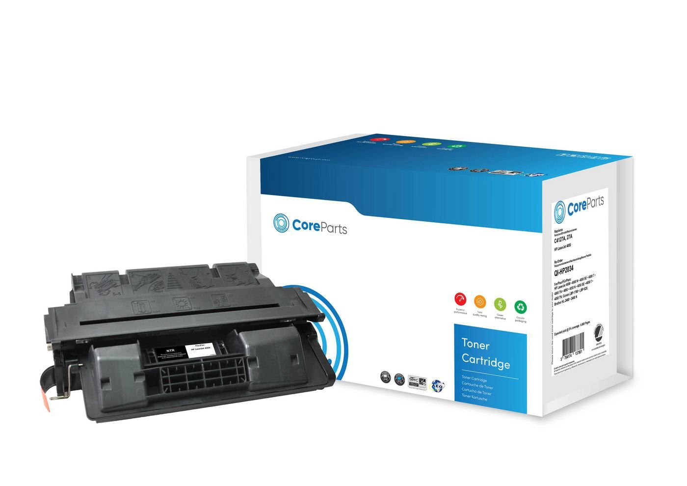 EAN 5704174137801 - CoreParts QI-HP2034 cartucho de tóner 1 pieza(s) Compatible Negro imagen 1