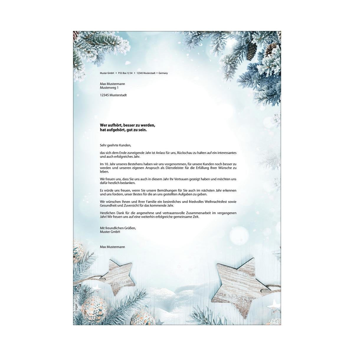 Papel Decorativo Navideño Estrella De Nieve 90 G/M², 25 Hojas, A4
