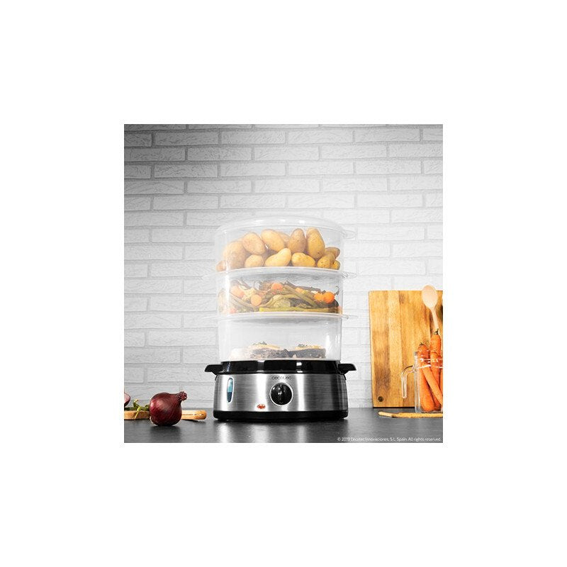 EAN 8435484041096 - Cecotec Vapovita 3000 Inox vaporizador Independiente 800 W Negro, Acero inoxidable, Transparente imagen 5