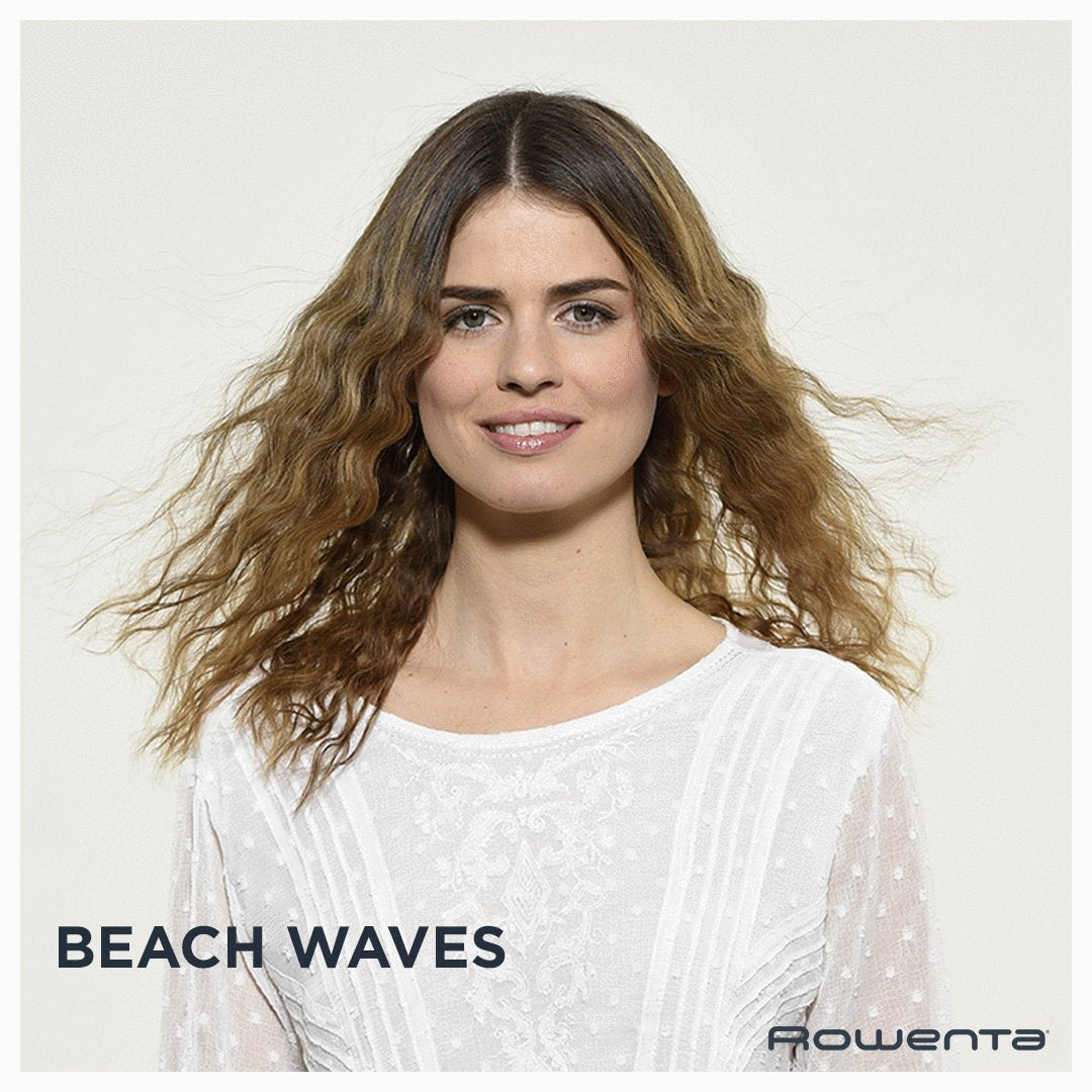 Plancha Rowenta Waves Addict Cf4710f0 Con Múltiples Accesorios Caliente Negro, Oro