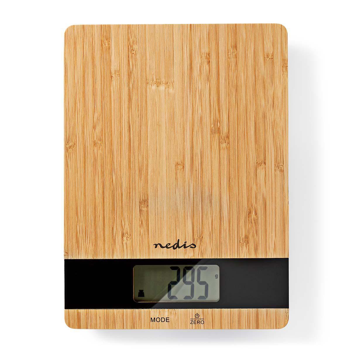 Nedis Bascula De Cocina Digital Madera / Plastico Marron