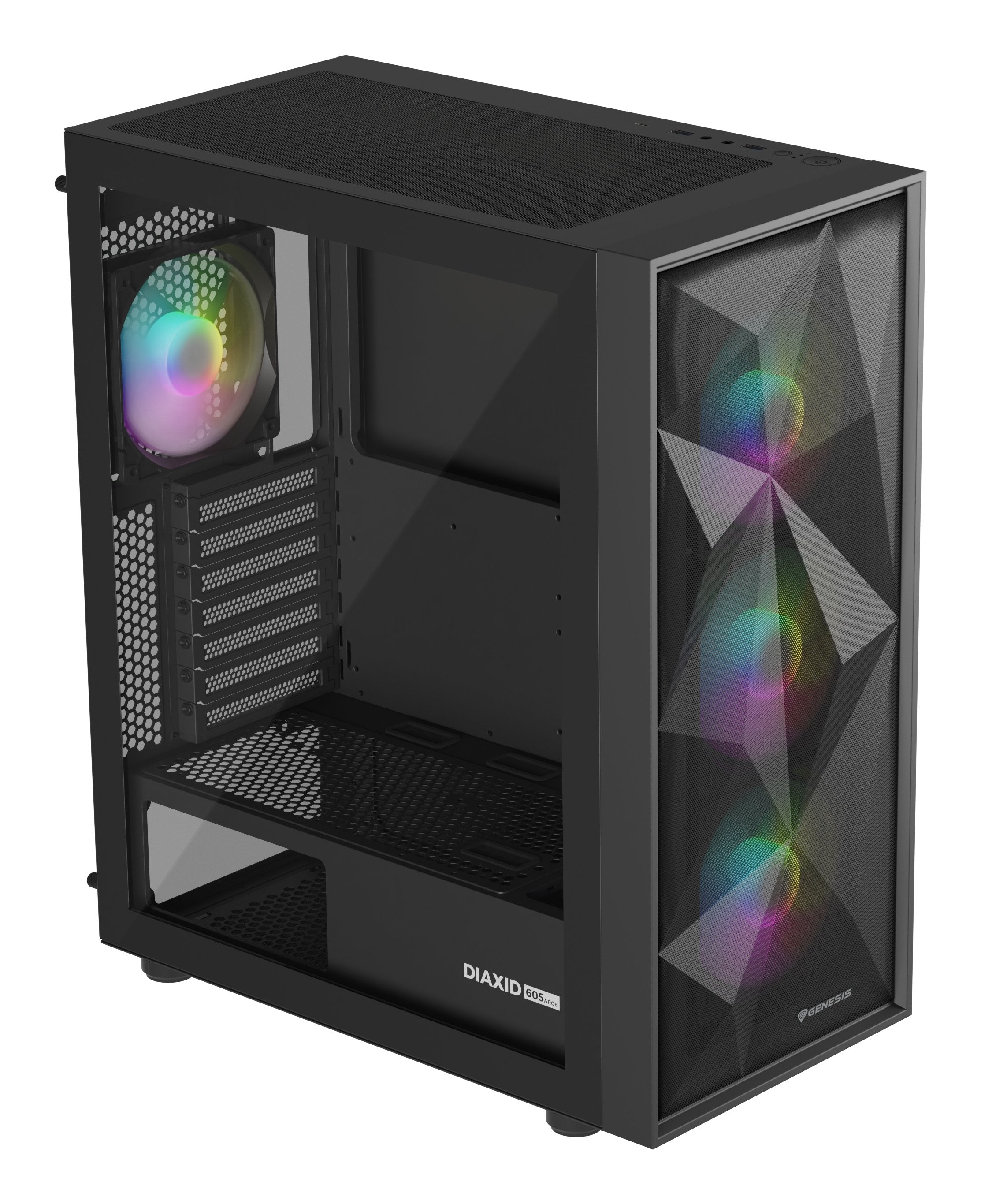 EAN 5901969444537 - GENESIS Diaxid 605 ARGB Midi Tower Negro imagen 1
