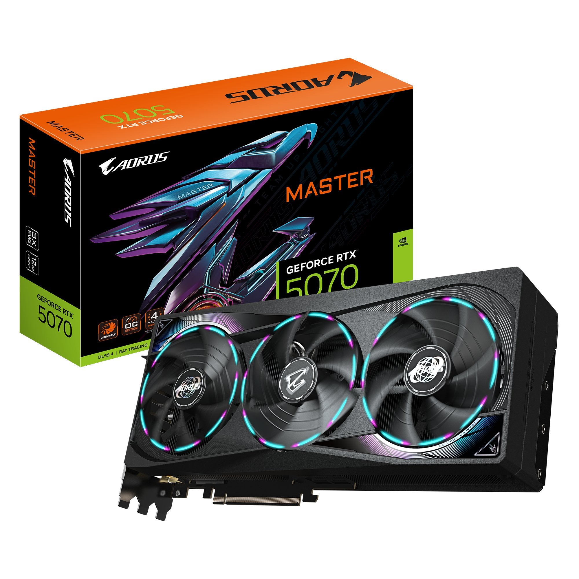 EAN 4719331355753 - GIGABYTE AORUS GeForce RTX 5070 MASTER 12G imagen 1