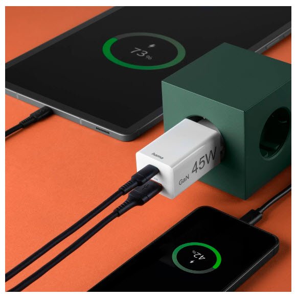 Hama 00201993 Cargador De Dispositivo Móvil Teléfono Móvil, Portátil, Smartphone, Tableta Blanco Corriente Alterna Carga Rápida Interior