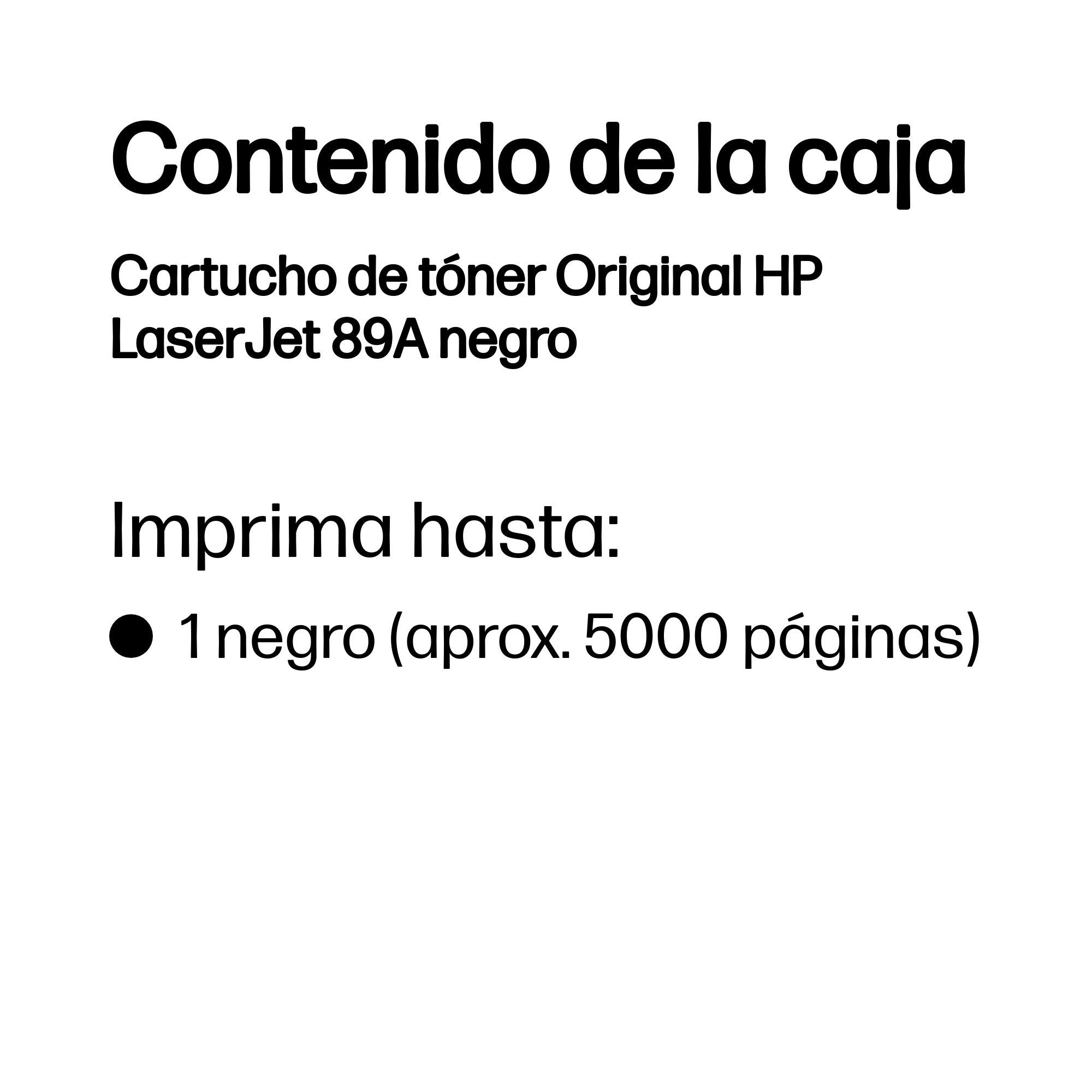 EAN 0192018046627 - HP 89A Black Original LaserJet Toner Cartridge cartucho de tóner 1 pieza(s) imagen 3