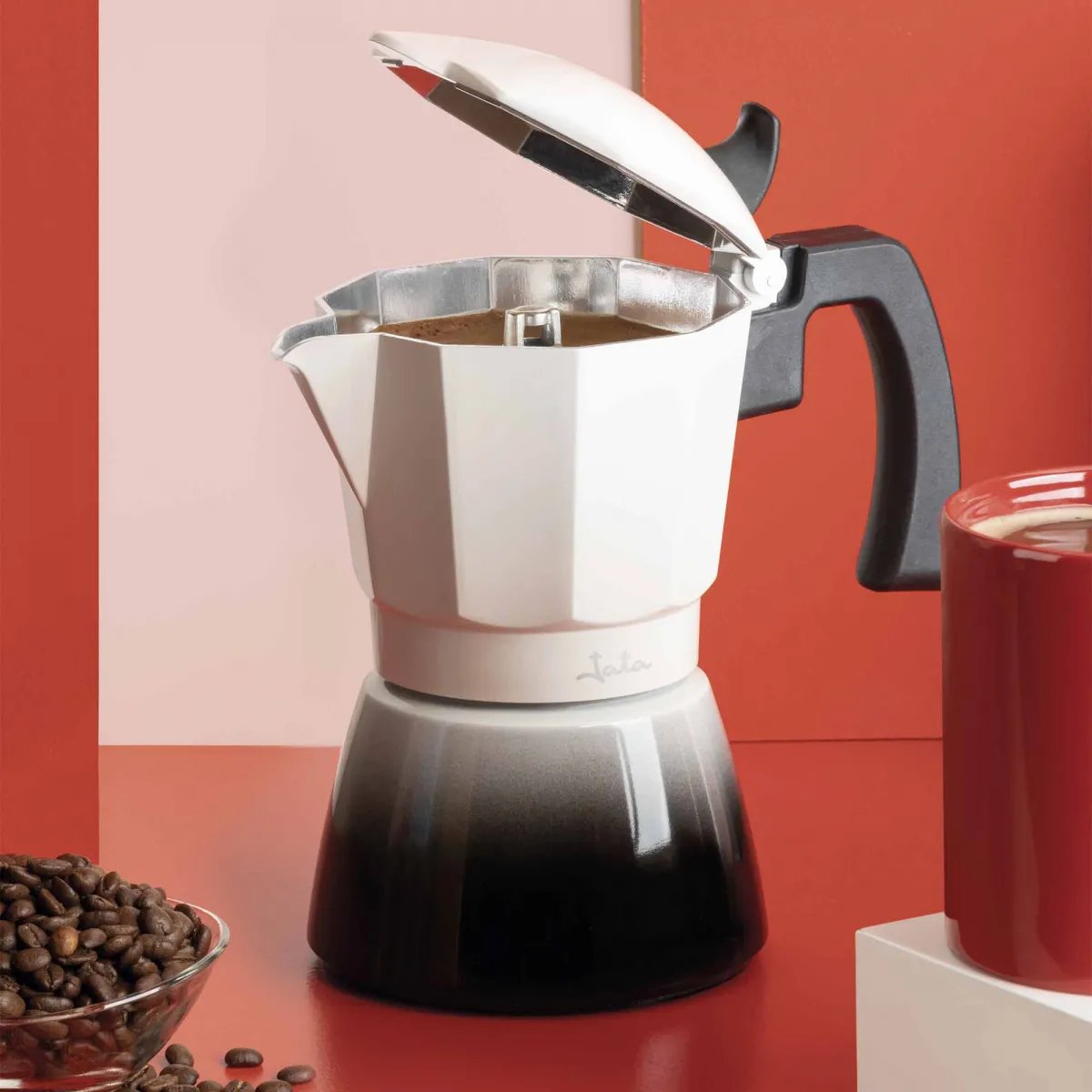 EAN 8436584384991 - JATA HCAF2403 cafetera manual Cafetera italiana 0,2 L Negro, Acero inoxidable imagen 7